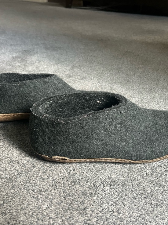 Glerups Shoes - Glerups Women's Dark Green wool Slip-On Clog Slippers